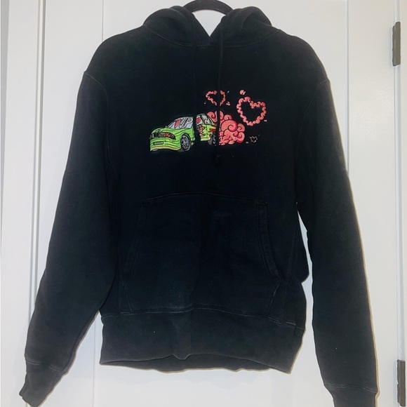 under pressure Other - Under Pressure Hoodie Unisex Black Heavily Embroidered Stitch Drift Car Design